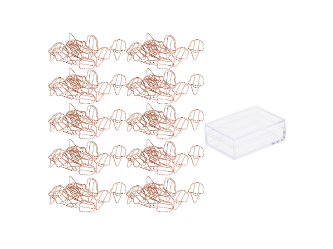100 Clip Papel Divertidos Planner Clips Oro Anti-óxido Para Oficina Hogar Escuela