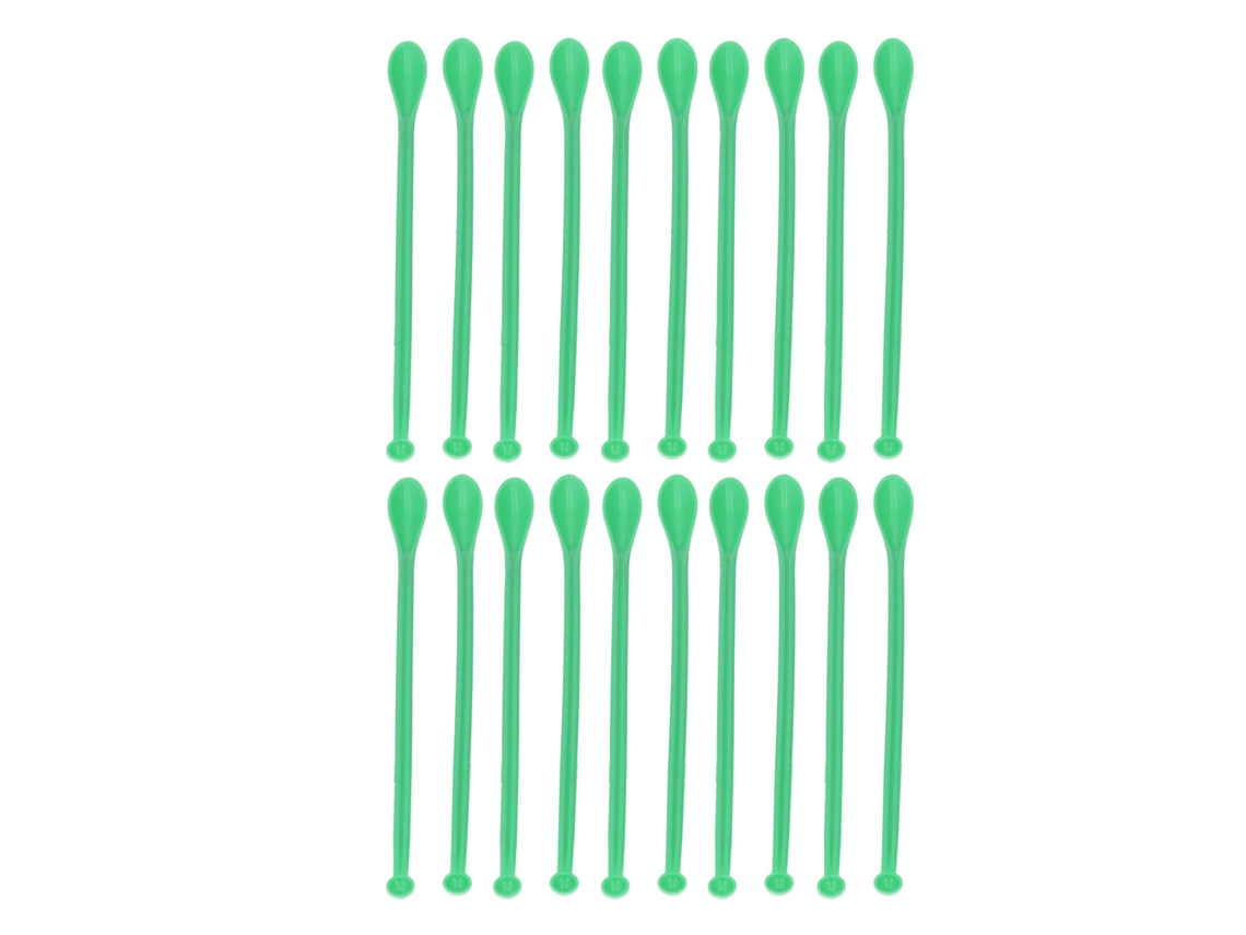 20 Mini Cucharas De Plástico De Doble Punta Para Toma De Muestras En Laboratorio.