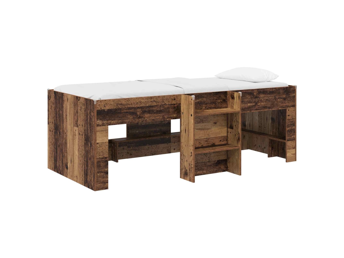 Maison Exclusive - Marco De Cama Alta Para Niños 2 Pcs Madera Envejecida