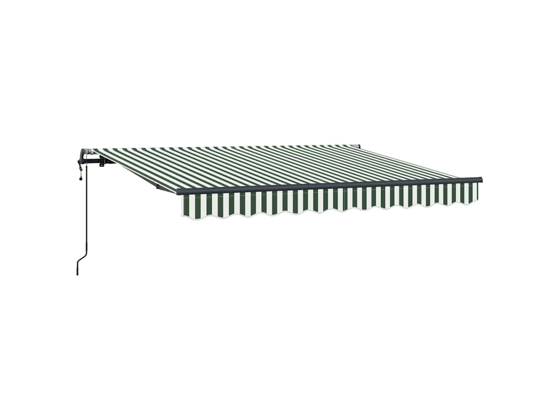 Toldo retráctil Vidaxl de poliéster verde
