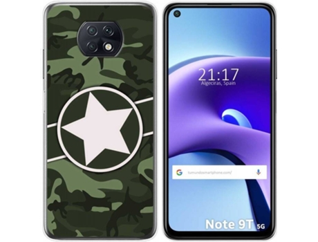 Carcasa Xiaomi Redmi Note 9T 5G TUMUNDOSMARTPHONE Camuflaje 01 Multicolor