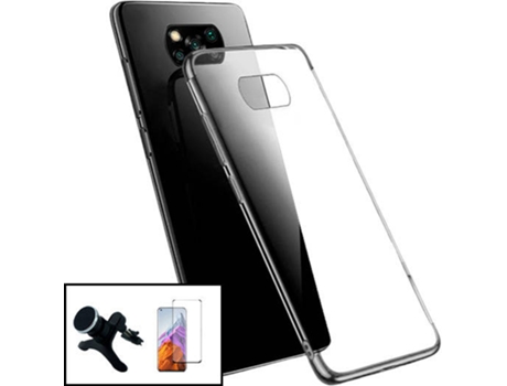 Kit Carcasa y Soporte Magnético Auto Reforzado Xiaomi Poco X3 Pro PHONECARE SlimArmor Negro