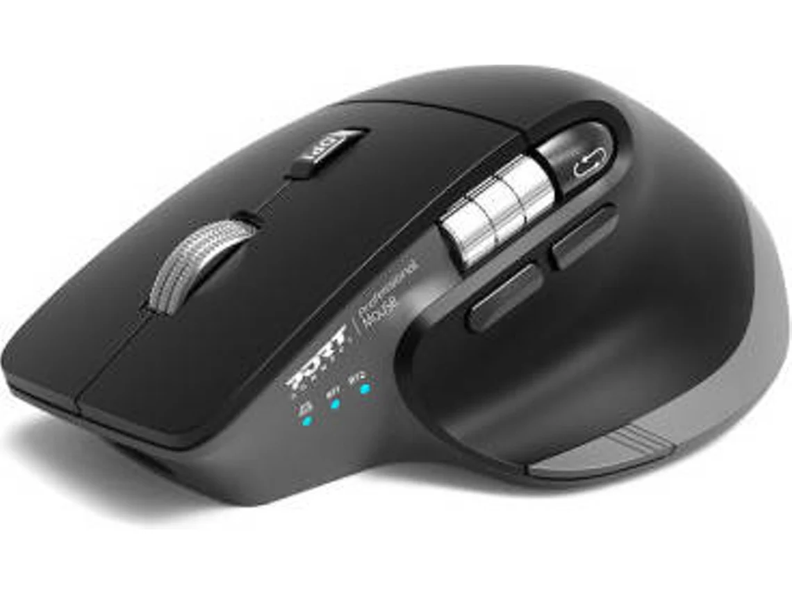 Ratón PORT Ergonómico Recargable Bluetooth (Combo Ultimate Port 910203 - Negro)