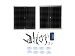 Kit de 2 paneles solares flexibles de 20 V y 25 W con controlador de 20 A y cable de batería | Sin marca