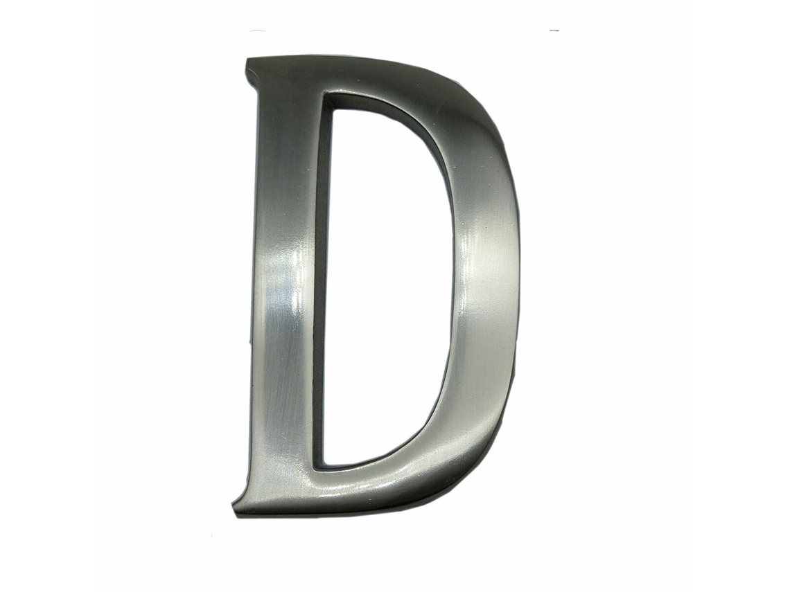 Letra EDM D Mate Plata en níquel (10 cm)