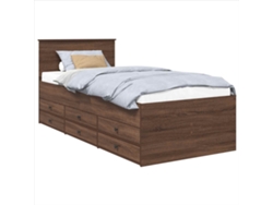 Maison Exclusive - Sofá Cama Roble Marrón Y Negro 75 X 190 Cm Madera De Ingeniería