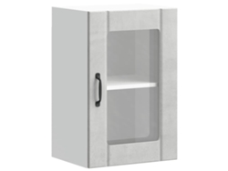 Maison Exclusive - Armario De Pared Para Cocina Puerta Cristal Lucca Gris Hormigón