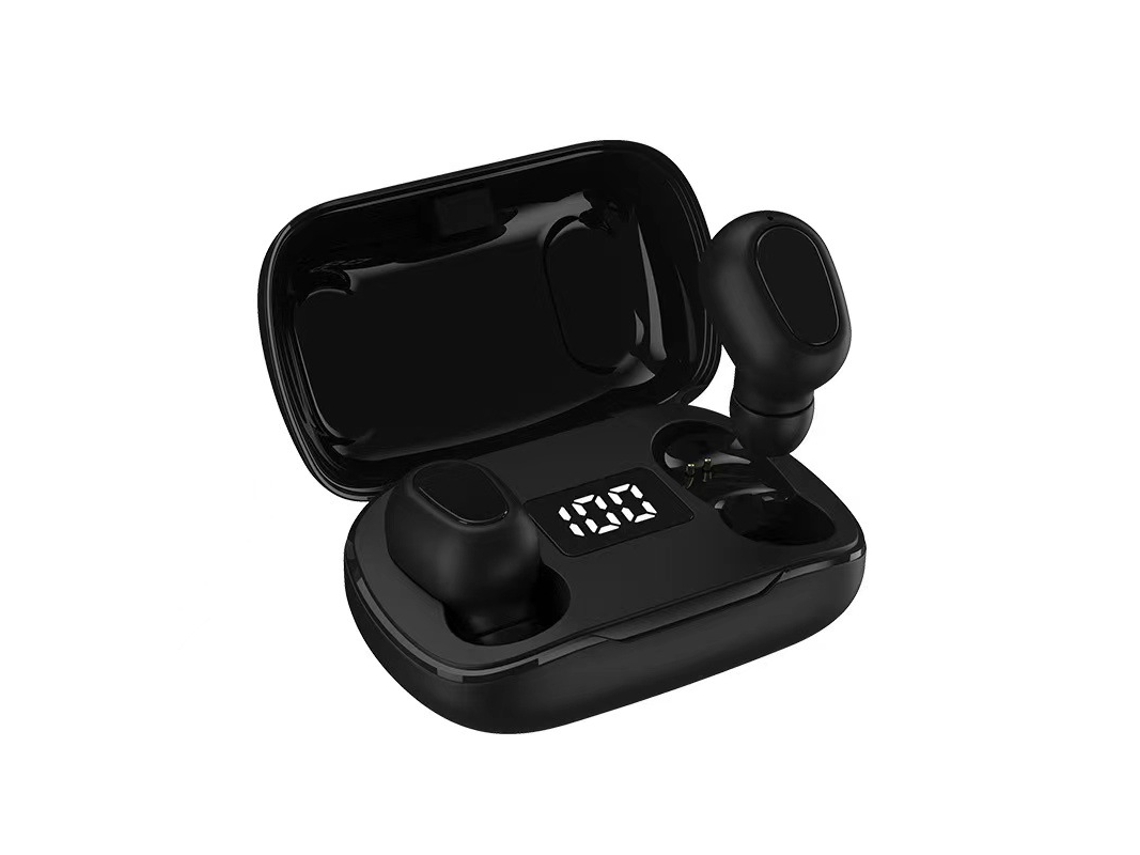 Auriculares Inalámbricos Estéreo Inalámbrico Led Pantalla Digital YIZHOOD Bluetooth Negro
