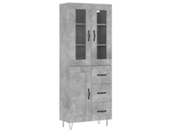 Maison Exclusive - Aparador Alto Madera Contrachapada Gris Hormigón 69,5x34x180 Cm
