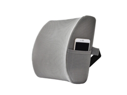 Almohada De Espuma Viscoelástica Transpirable Para Soporte Lumbar, Ideal Para Silla De Coche O De Oficina, Alivia El Dolor Lumbar, Gris Gertiz