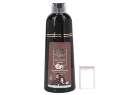 Shampoo Tinte De Cabello Con Extractos Herbales 400ml Café Alimentador Y Reparador
