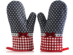Guantes Ignífugos Para Parrilla, Agarraderas De Algodón Para Horno.