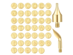 Juego De 43 Puntas De Madera Para Quemar Con Letras, Números Y Símbolos Para Manualidades.