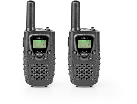 Wltk0800Bk :Nedis Walkie Talkie Vox 8 Canales 8Km Pack 2 Unidades Negro