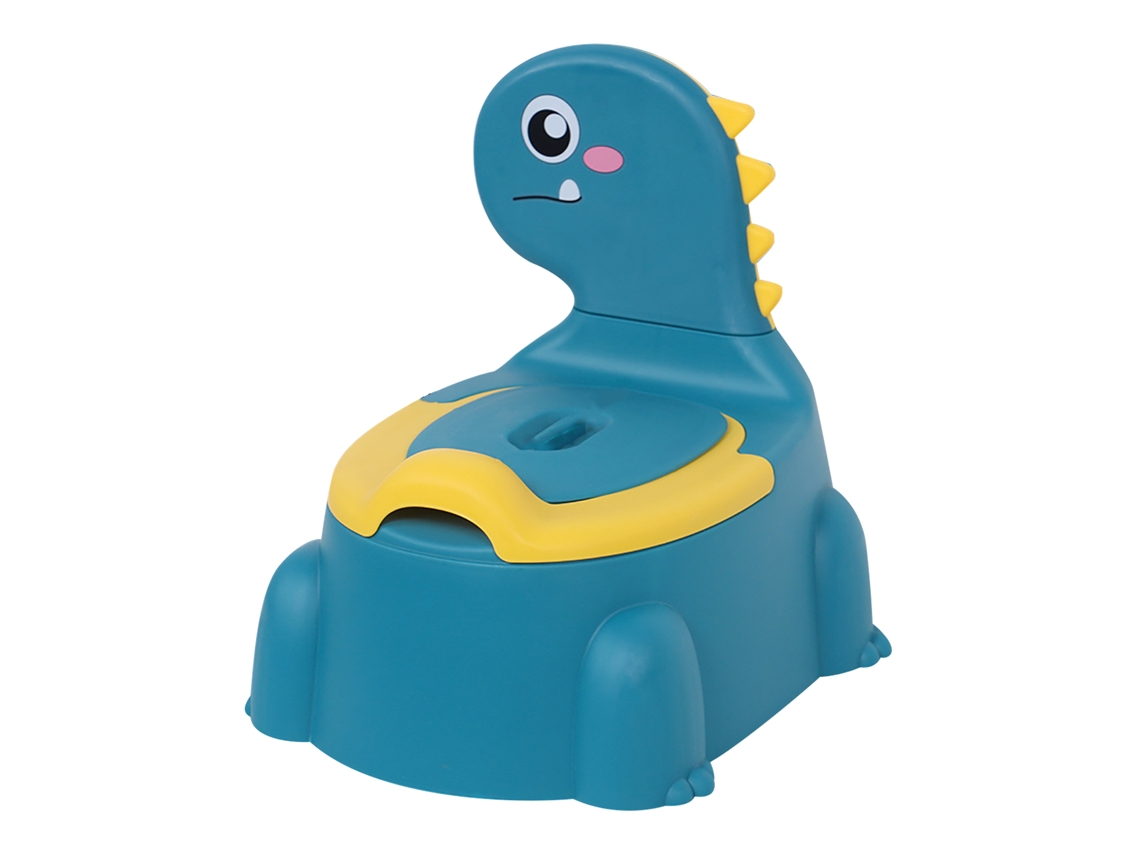 Silla De Baño Con Diseño De Dinosaurio, Ajustable, De Pp, Segura Para El Aprendizaje Infantil, Azul.
