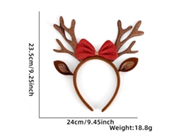 Diadema navideña con cuernos, accesorio navideño brillante, ideal para fiestas, cosplay y uso diario Aeuzwr (Estilo 6)