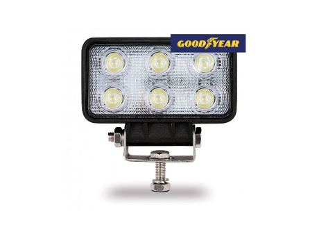 faro de trabajo rectangular 6 leds 18w 10-30v 1200 lm goodyear