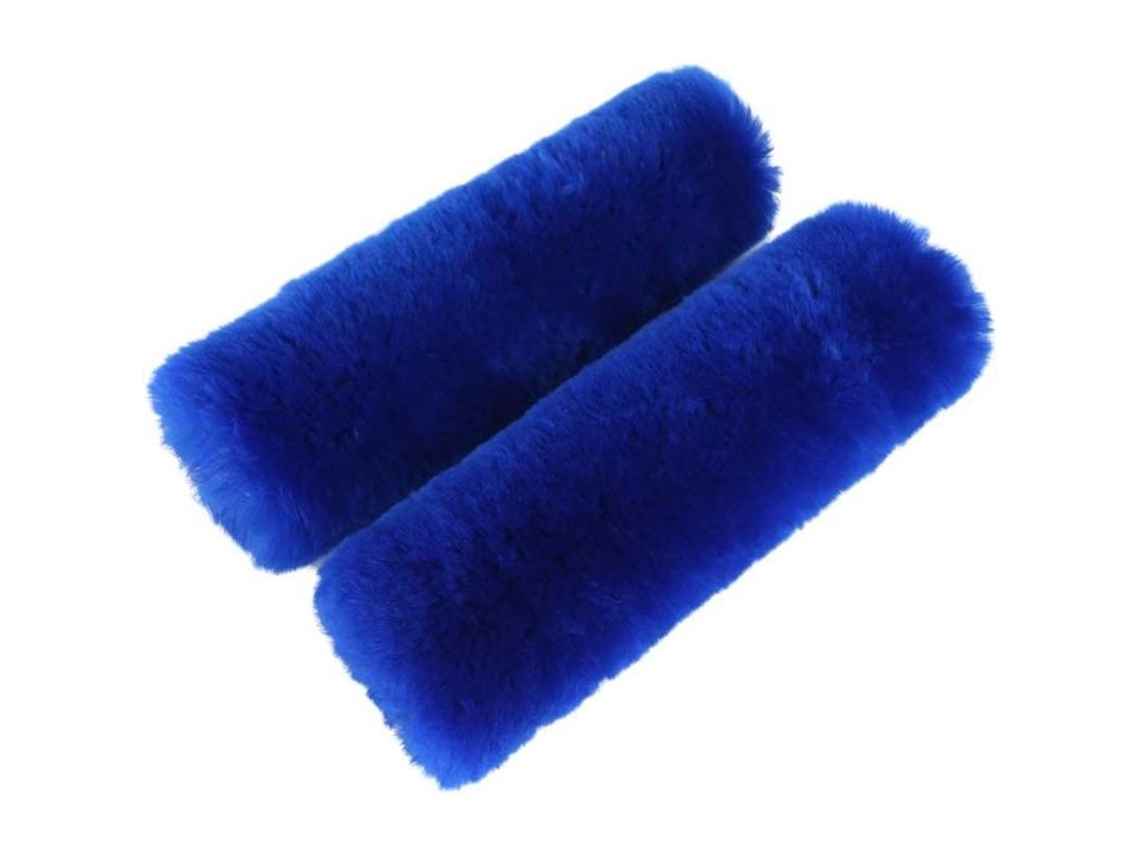 2 Fundas Para Cinturones De Seguridad De Felpa Azul, Suaves Y Cómodas Para Hombros, Aptas Para Coches, Camiones Y Mochilas