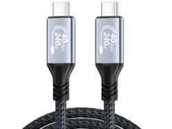 Cable Usb-C 40Gbps Thunderbolt 3 A Egpu 1 5M Trenzado Negro