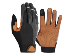 Guantes De Moto Antideslizantes Con Absorción De Impacto De Dedos Completos Táctiles Para Ciclismo Negro Y Amarillo M