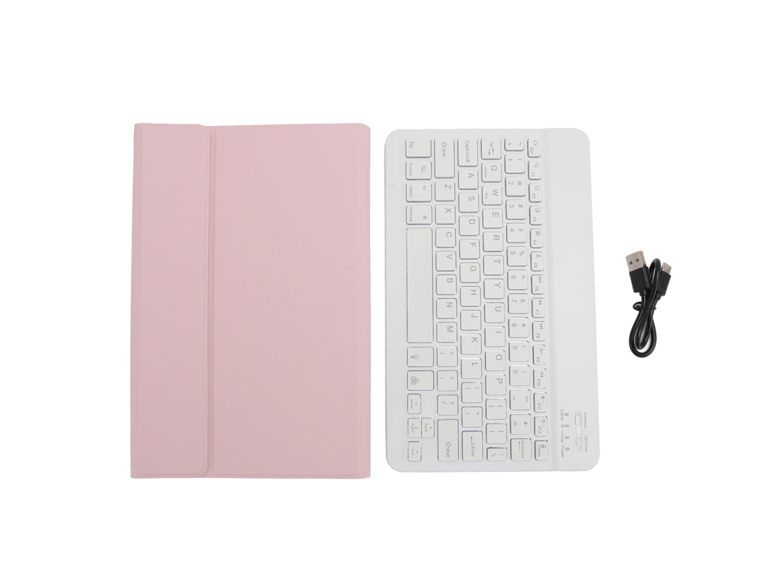 Funda con teclado Bluetooth inalámbrico con retroiluminación RGB y cubierta extraíble para tableta