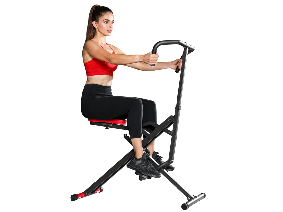 Máquina De Entrenamiento Abdominal, Máquina De Fitness Plegable Con Asiento Ajustable, Para Brazos Y Piernas, 57x105x115cm, Roja