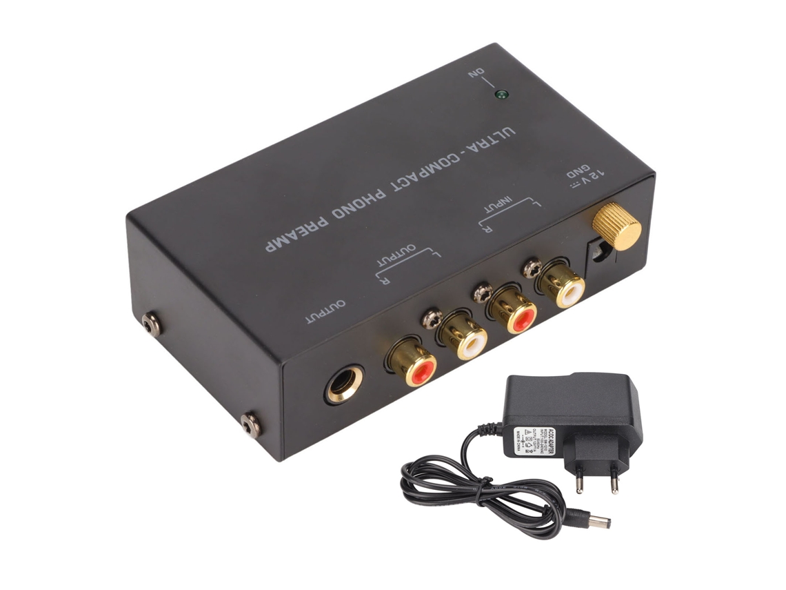 Pré-amplificador De Toca-discos Fonográfico Pp400 Com Controle De Ganho, Entrada E Saída Rca, Plug Eu 100-240v