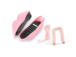 Teléfono De Escritorio Creativo De Estilo Europeo Con Forma De Labios Rosas Para El Hogar.