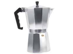 Cafetera italiana de aluminio para café expreso Moka, para uso doméstico y de oficina, 600 ml, color plateado