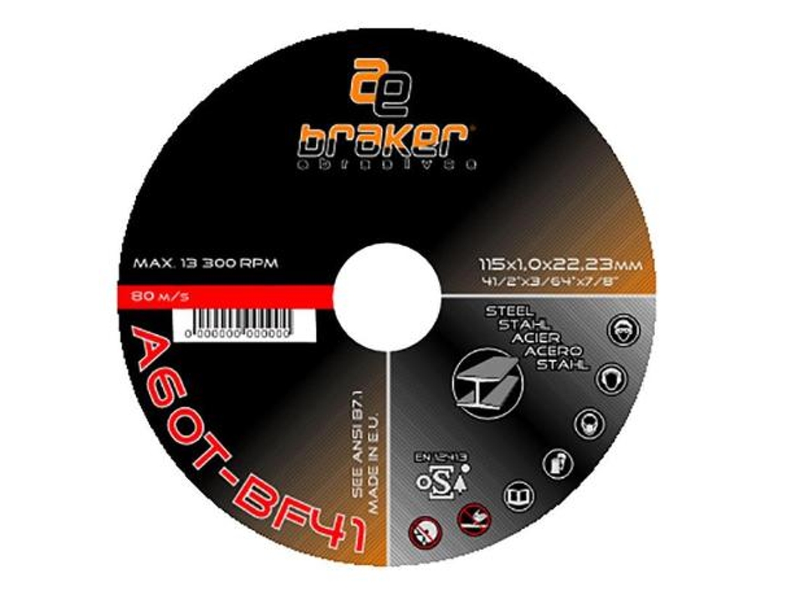 Disco cortar acero braker 230-2,5-22