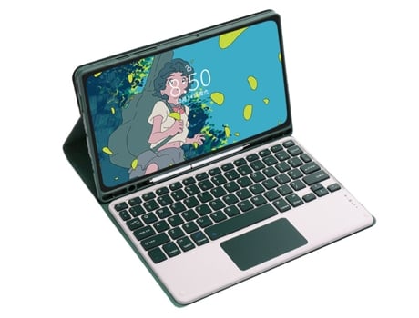 Carcasa Flip Cover y Teclado Bluetooth YIMGOTTA PS-T970C para Samsung Tab S7+ 12.4 T970/Samsung Tab S7 FE 12.4 T730/Samsung Tab S8+ 12.4 X800