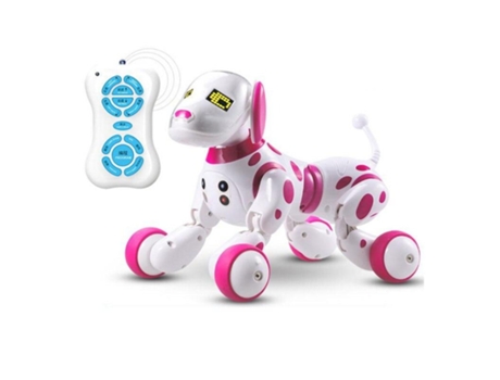Animal Doméstico Electrónico Para Niños, Juguete Que Habla Del Perro Robot Teledirigido Inalámbrico Rosa Blanco