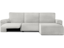 Funda de Chaise Longue Relax Derecha EYSA Premium Jaz Tejido Multielástico (360 x 120 x 120 cm - Poliéster y Algodón - Crudo)
