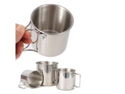Juego de 4 vasos portátiles de acero inoxidable 304 para camping