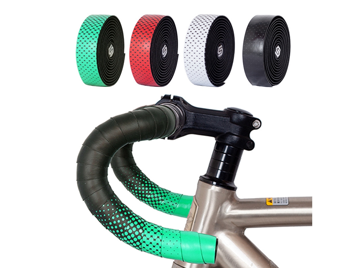 Cinta para manillar de bicicleta, 2 rollos, cuero sintético, espuma EVA, envoltura para ciclismo con tapones, vayotoy