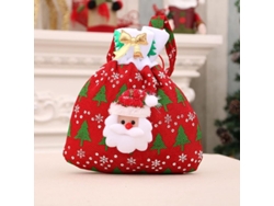 Bolsa De Regalo Navideña De Terciopelo Dorado, Mochila De Papá Noel Para Dulces, Reciclable.