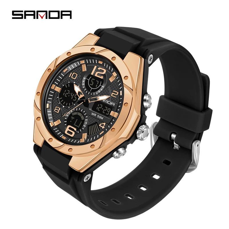 Reloj Deportivo Digital Led De Lujo Para Mujer (oro Rosa), Reloj De Pulsera Informal Y A La Moda.
