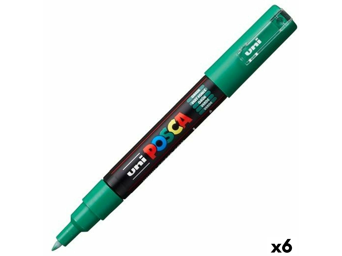 Rotuladoras POSCA Pc-1M Verde 6 Unidades