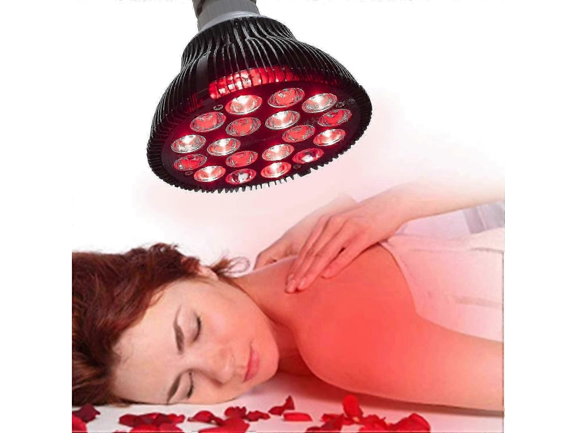 Lámpara de terapia de luz roja, Wolezek 54w 18 LED, dispositivo infrarrojo, luz roja combinada 660n GOKOCO