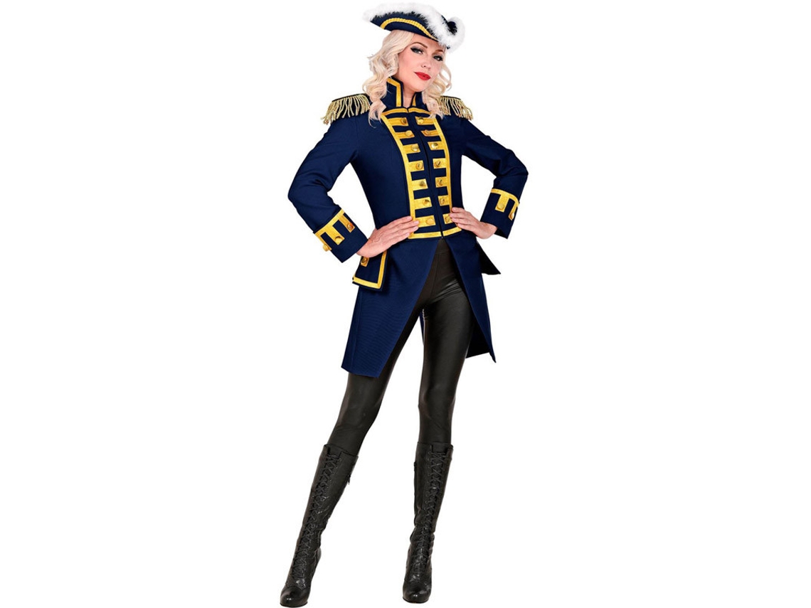 Disfraz de Mujer WIDMANN chaqueta azul frac parade (Tam.: S)