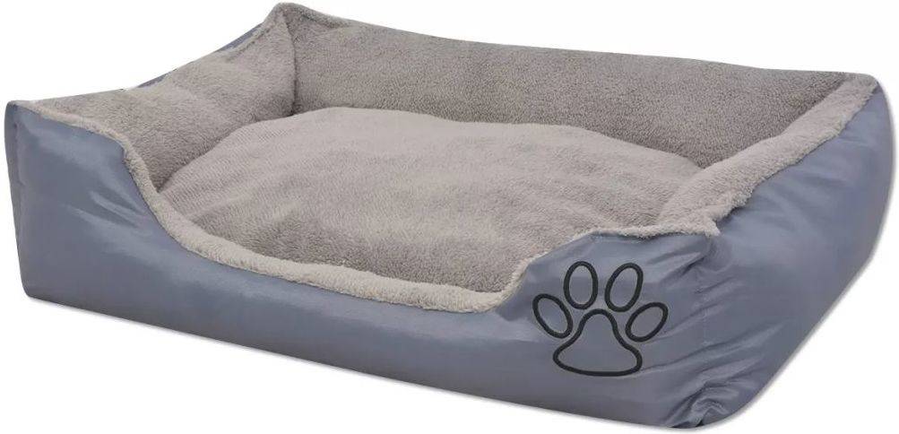 Cama para Perros VIDAXL Acolchado (Gris - Tejido - Tamaño XXL)