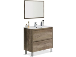 Mueble de Baño ARKITMOBEL 2 Cajones (Marrón - Melamina - 80 x 80 x 45 cm)