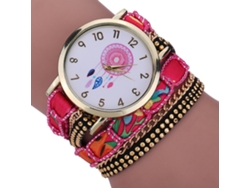 Reloj De Pulsera Retro Étnico Para Mujer Con Diseño De Atrapasueños Y Movimiento De Cuarzo.