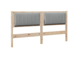 Cabecero tapizado en marrón con madera maciza de pino MAISON EXCLUSIVE (150x0x0 cm)