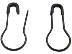 Paquete De 100 Pequeños Imperdibles De 2 Cm, De Metal Negro, Con Forma De Broche.