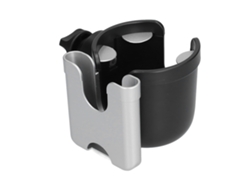 Portavasos Universal 2 En 1 Con Soporte Para Teléfono Móvil Para Cochecito De Bebé/bicicleta J4077 Plata