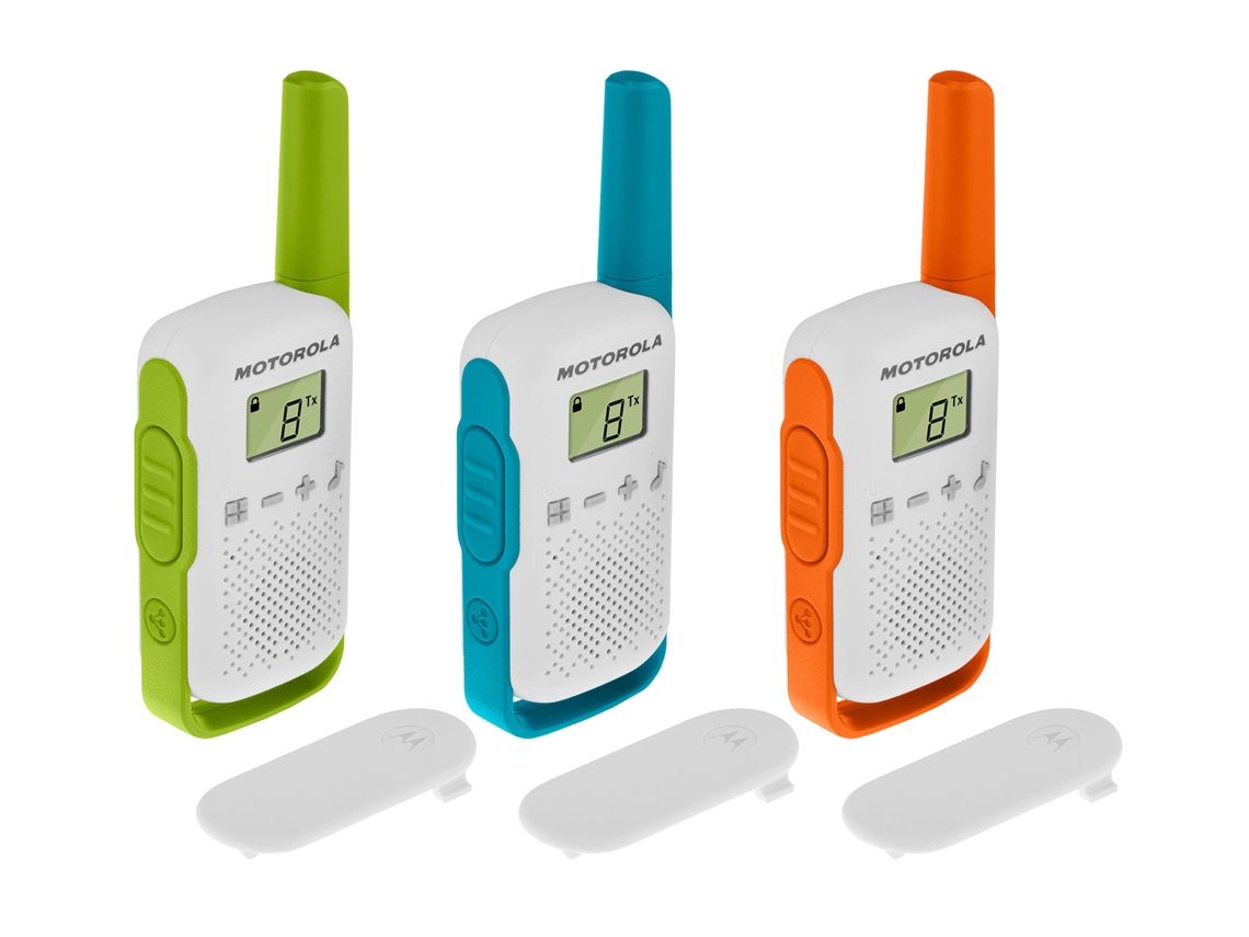 Walkie-talkie MOTOROLA T42 Triple Pack (16 Canales - 4 Km - Hasta 18h de autonomía - Negro)