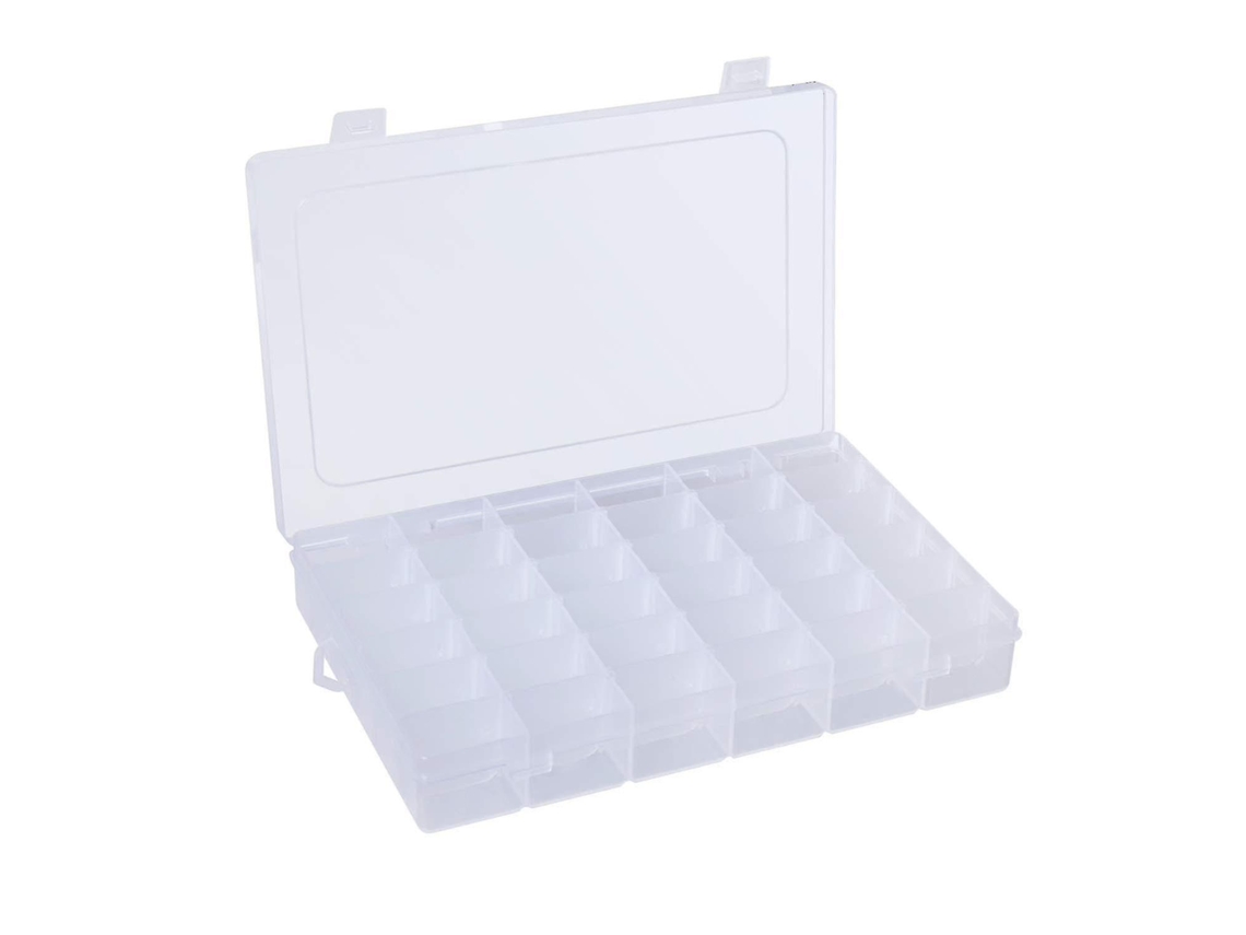 Caja De Almacenamiento De Joyería Ajustable Con 36 Compartimentos, Organizador Transparente De Plástico Para Joyas, Perlas Y Pendientes