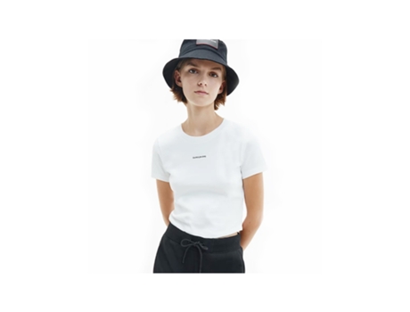 Camiseta CALVIN KLEIN (L - Blanco)