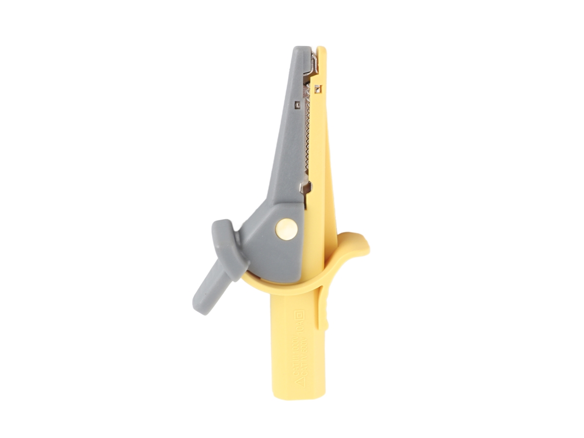 Pinza De Prueba Aislada Con Apertura De 20 Mm, Conector Banana De 4 Mm, Para Automóviles, Camiones Y Proyectos Eléctricos - Amarillo